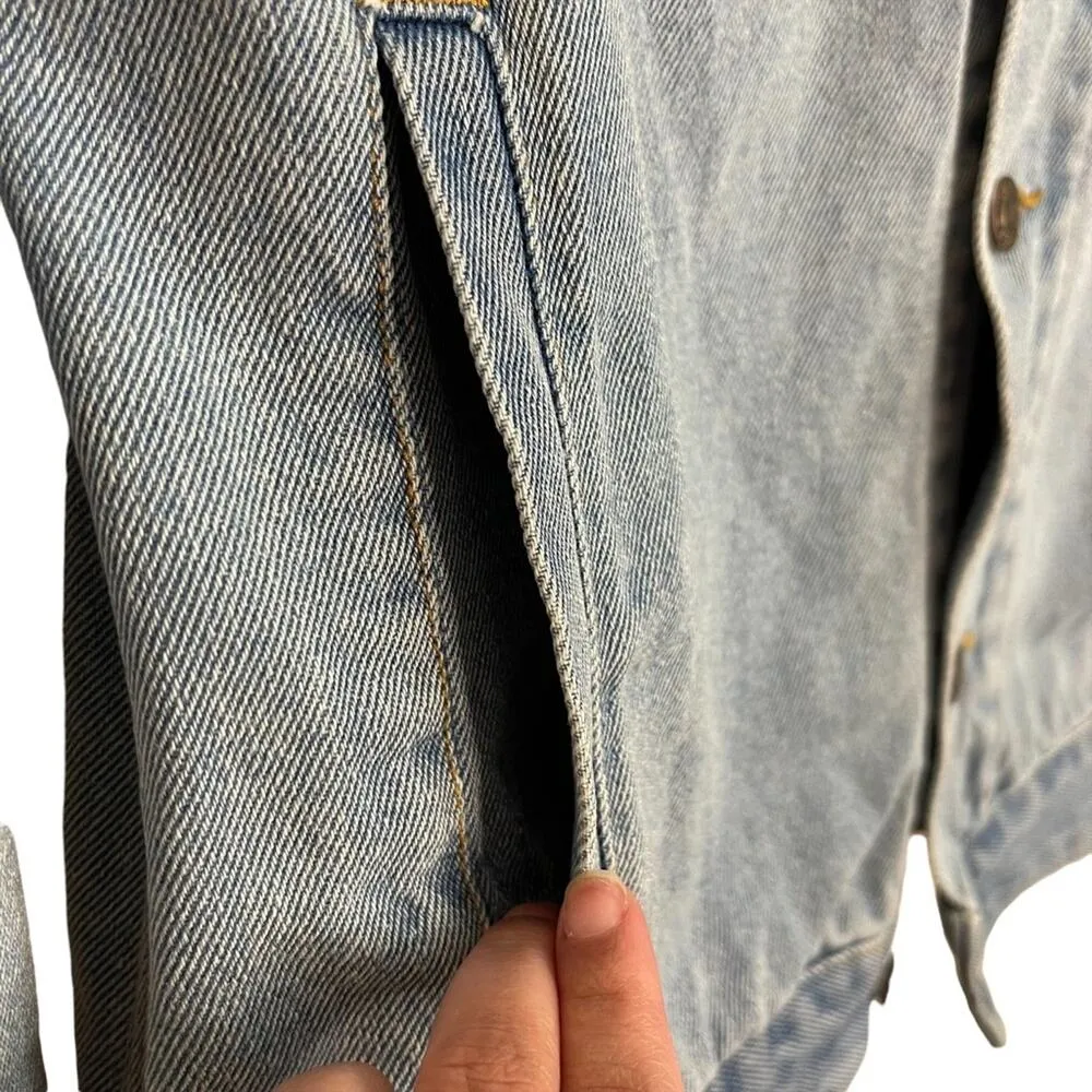 High Heels Suicide Becca Glow Gang Denim Jacket Blue Size L - Image 5