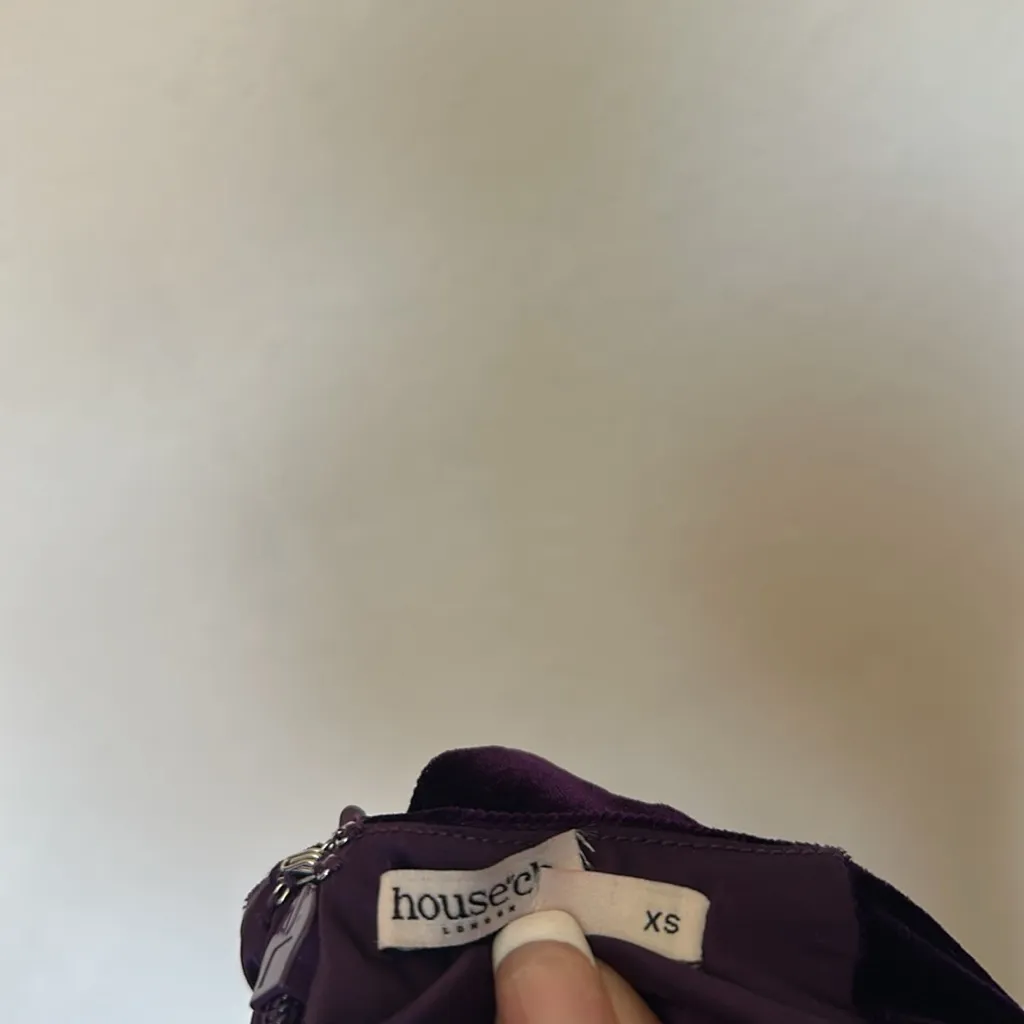 House of‎ Cb ‘Dahna’ Dark Purple Velvet Corset Dress NWOT size XS - Image 7