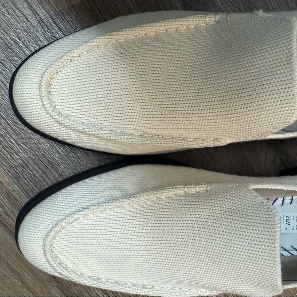 Rothy’s The Lug Loafers - Ivory Melino Wool Upper Women’s Size 12 - Image 6