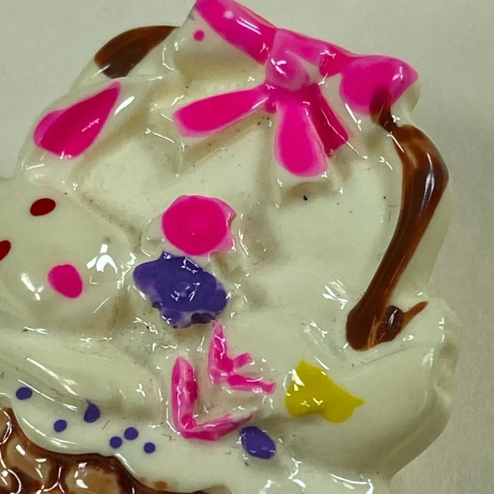 Easter Bunny Basket Jewelry Pin Brooch Holiday Easter Wear Ceramic Colorful - Image 12