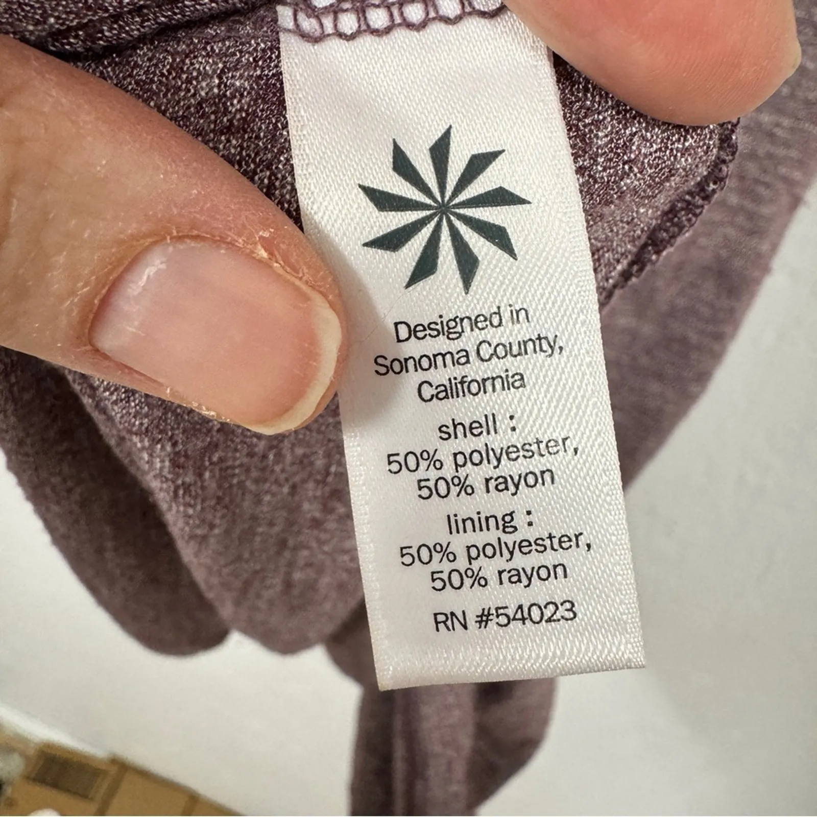 Athleta Purple Heathered Sweater Dress Womens M Mini Gorpcore Casual Long Sleeve - Image 6