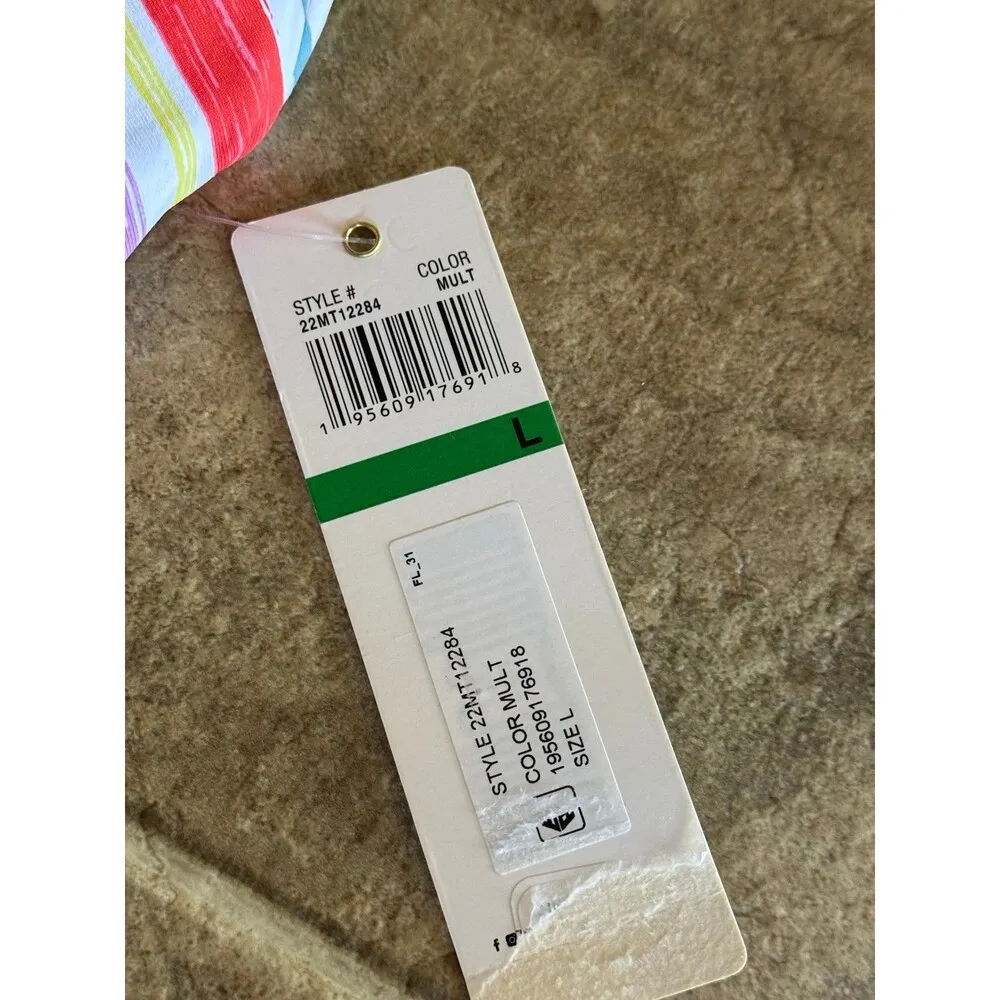 Anne Cole Marilyn Striped Halter Bikini Top Size Large - Image 10