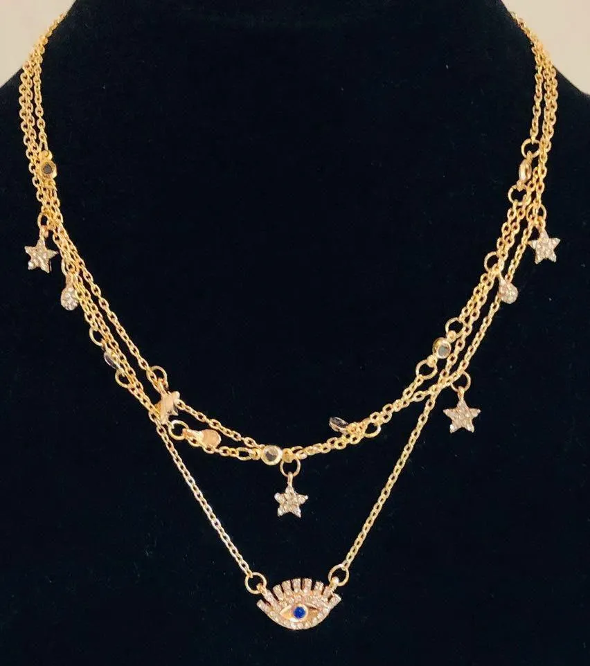 Bohemian Multilayer Necklace Gold - Image 3