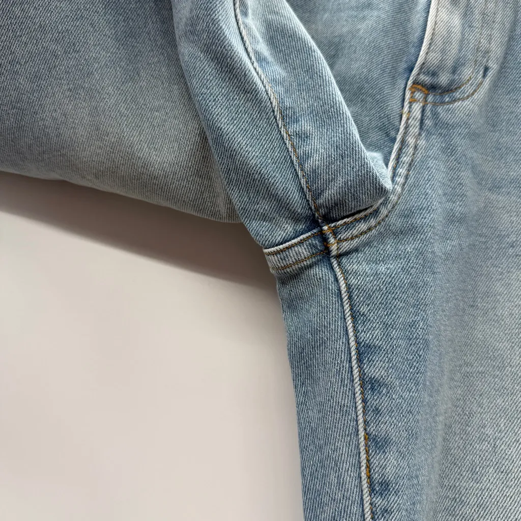 Khaite Vivian Vintage Blue Jeans Women’s Size 30 High Rise Bootcut Cropped Denim - Image 7