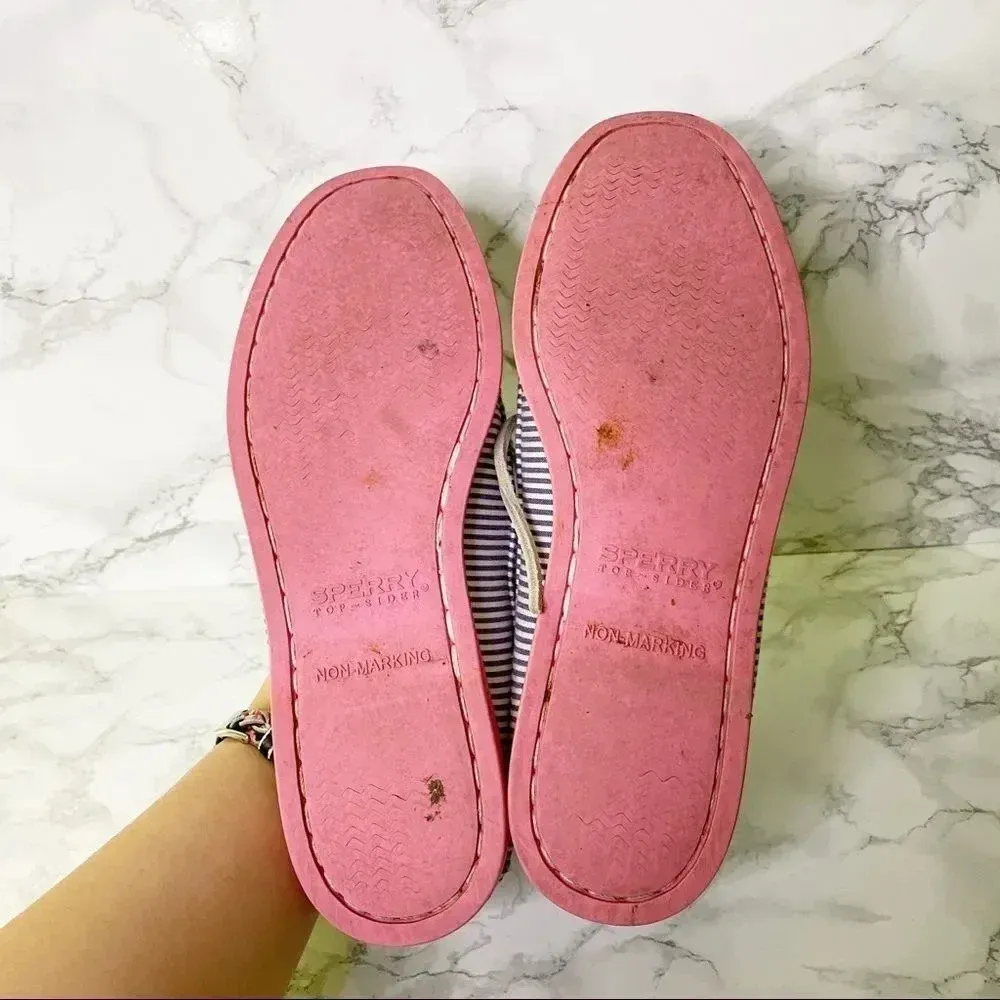 SPERRY for J.‎ CREW Navy Striped Topsiders - Image 2