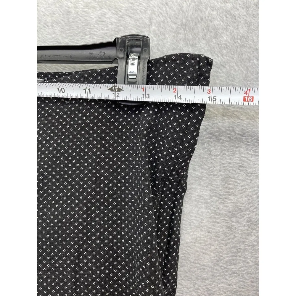 Primark Women's Micro Dotted Pants Black Size 8 Side Zip Straight Slim - Image 11
