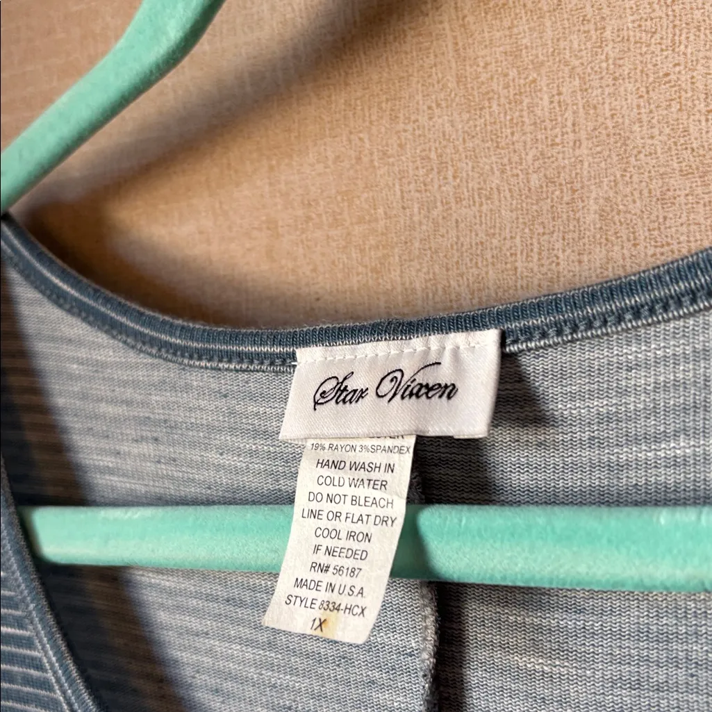 Star vixen Striped Top 1X - Image 3