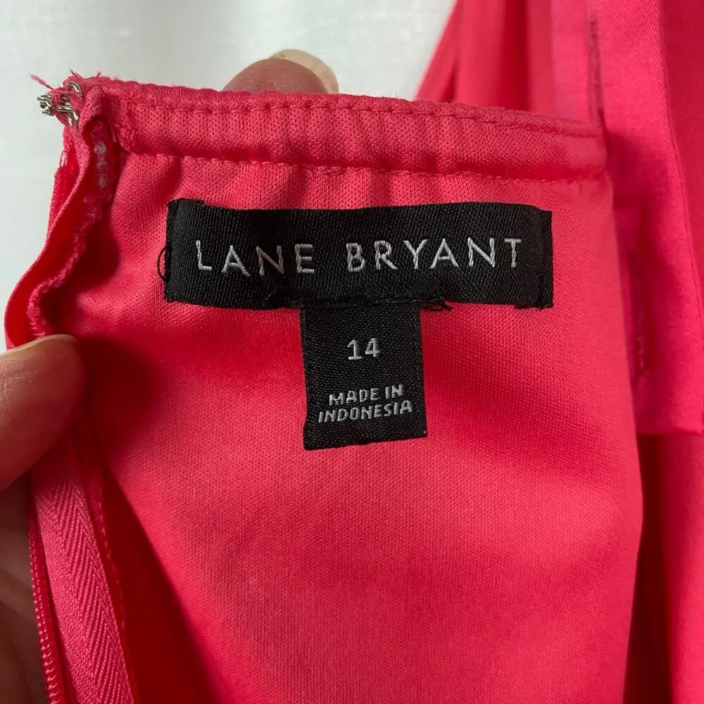 Lane Bryant Hot Pink Full Length Jumpsuit Sz.14W - Image 4