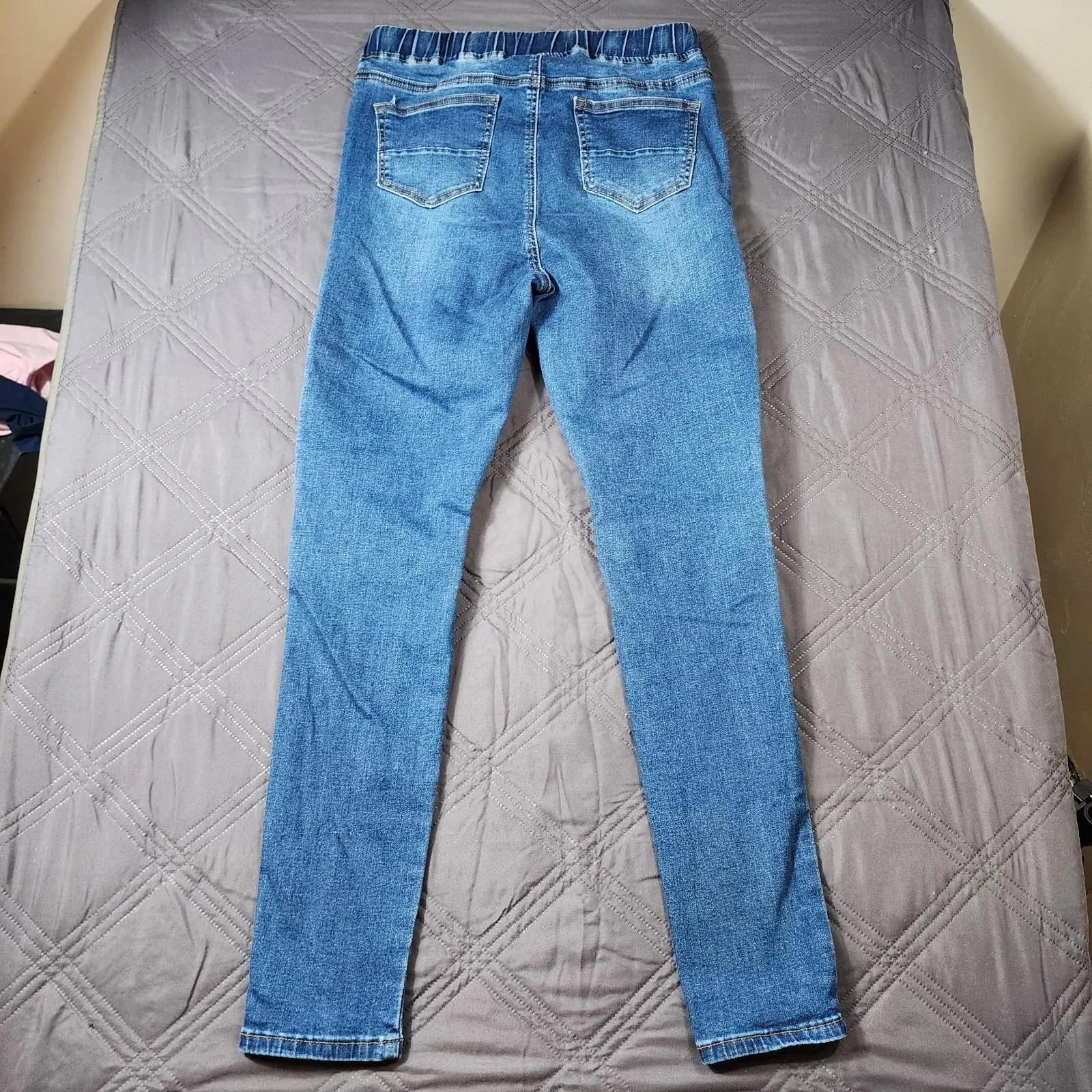 American Bazi Jeans Women's Medium Denim Blue Skinny Distressed Streetwear - Image 2