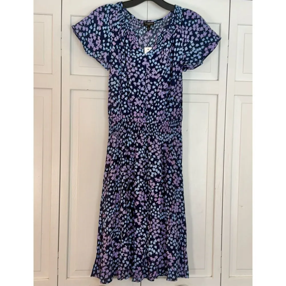 Talbots NWT perfect garden smocked waist popover dress xs - Image 4
