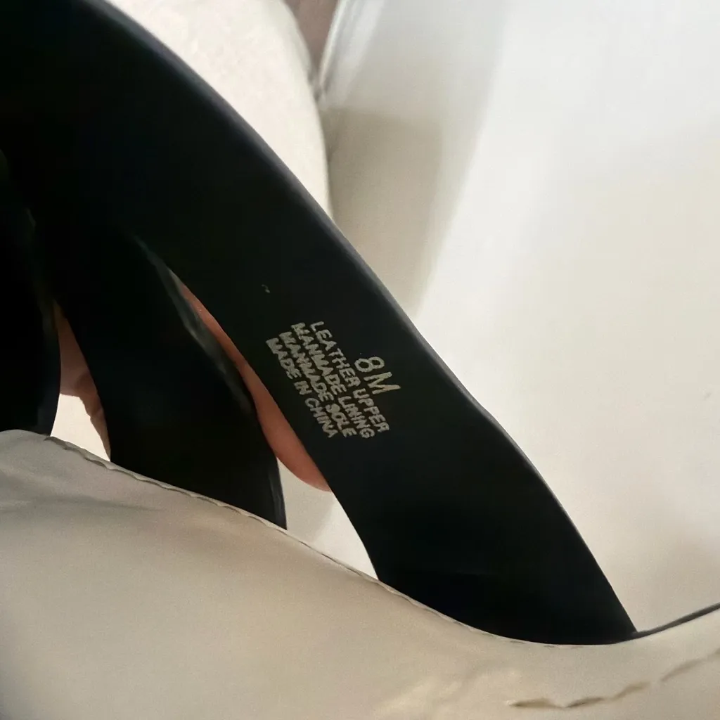 Gianni Bini Black Leather Platform Heels Ankle Strap Size 8(B100) - Image 10