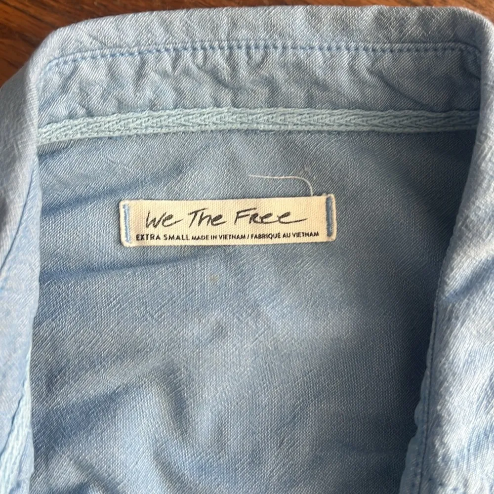 Free People We The Free Soft Denim Oversized Button Up - Image 2