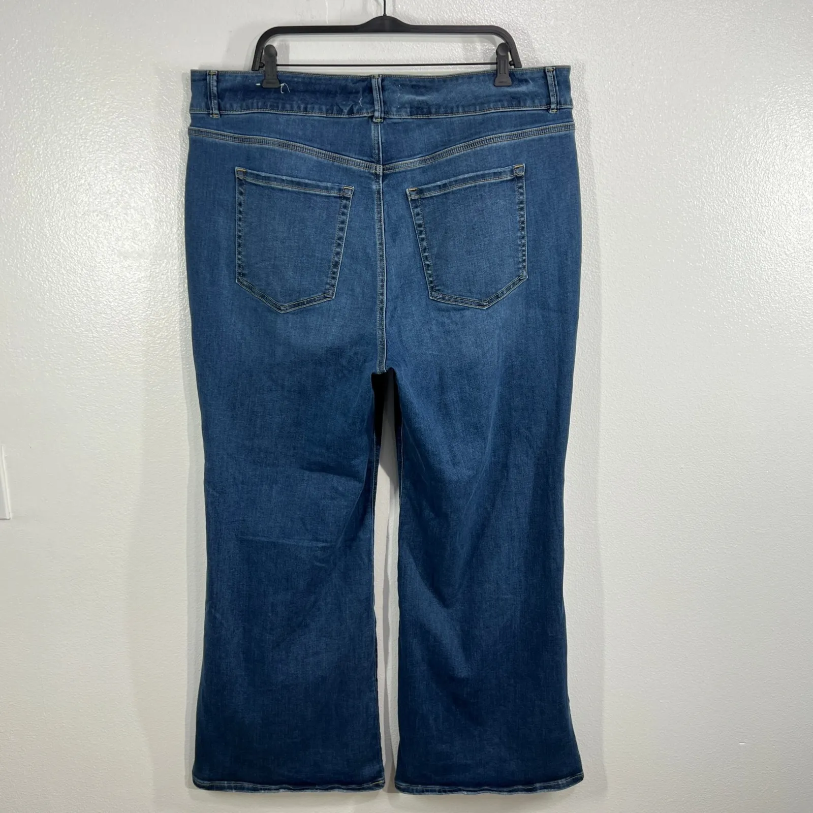 Lane Bryant High Rise Tighter Tummy Flare Jeans‎ Size 22 Dark Wash Denim - Image 3