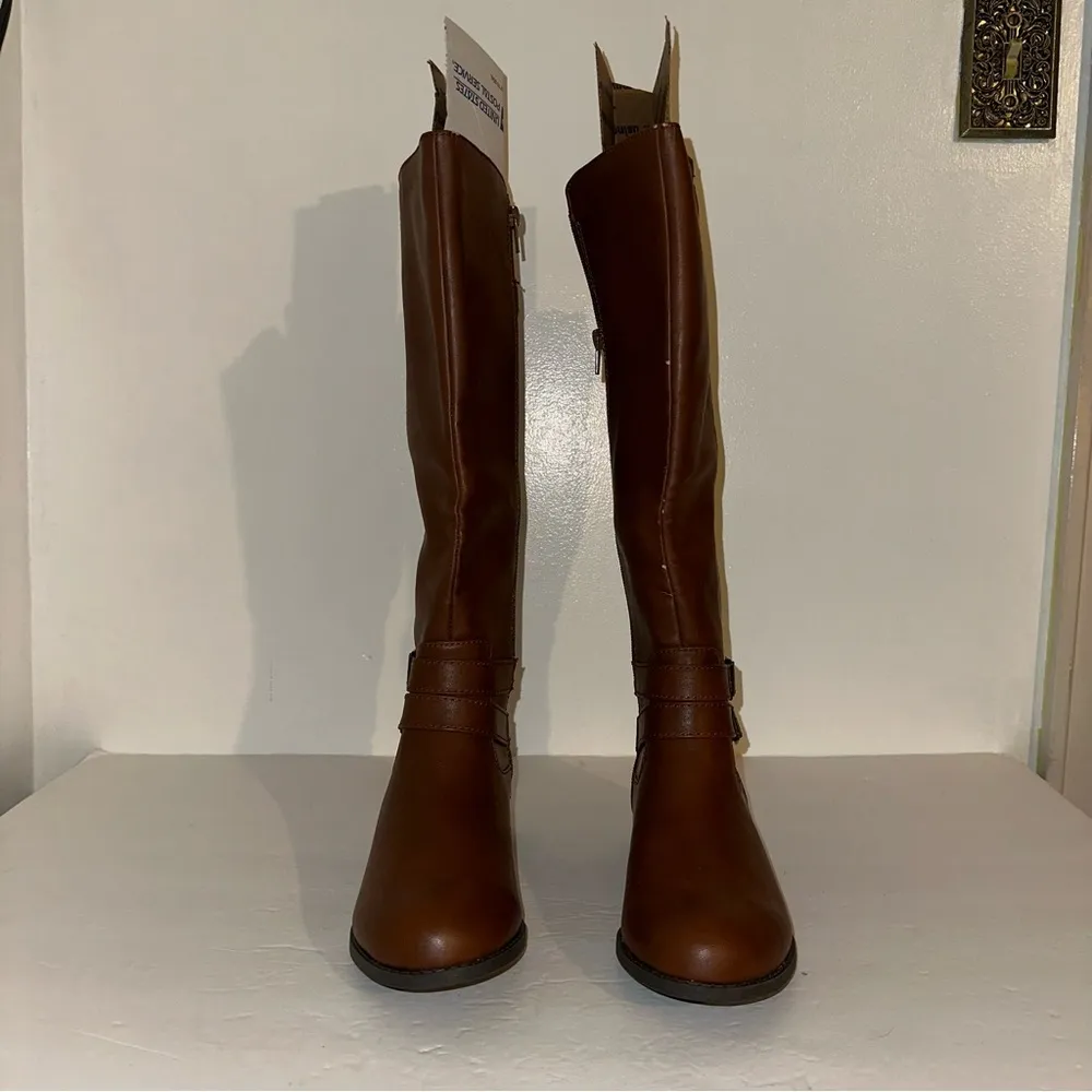 women’s wide calf boots, new size 6.5 Wide 🆕 in brown - Image 2