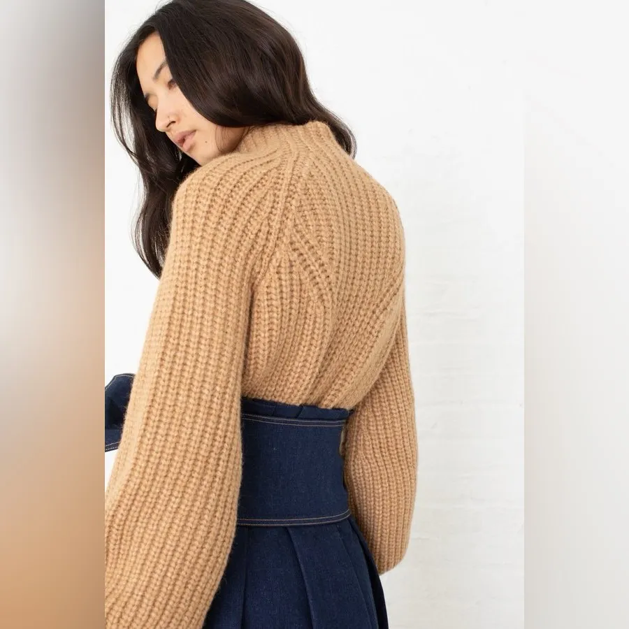 Ulla Johnson Micha Turtleneck in Camel Size Medium - Image 16