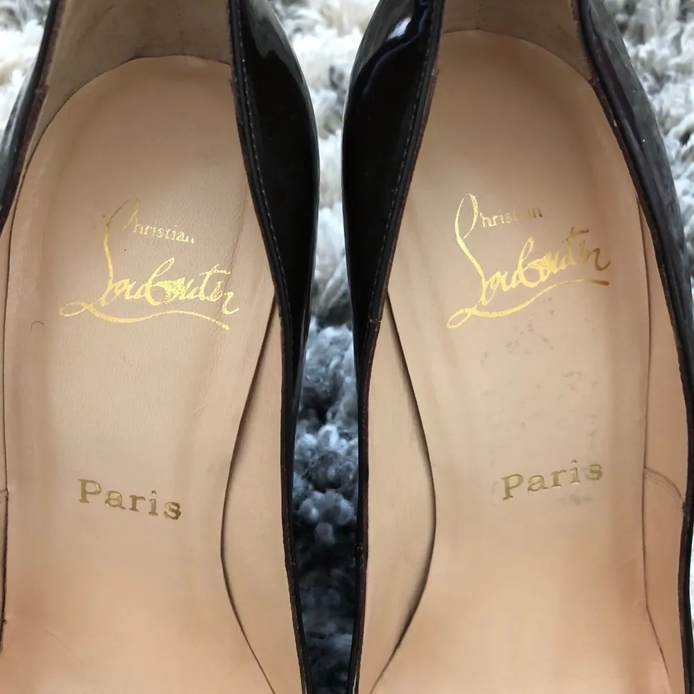 Christian Louboutin Décolleté 868 Patent L. Heels. Size 37.5 (US 7.5). - Image 11