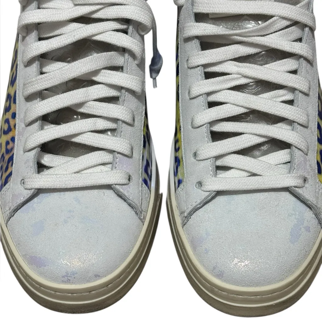P448 Jack Leopard Hologram Sneakers 37/7 $298 Retail NEW - Image 7