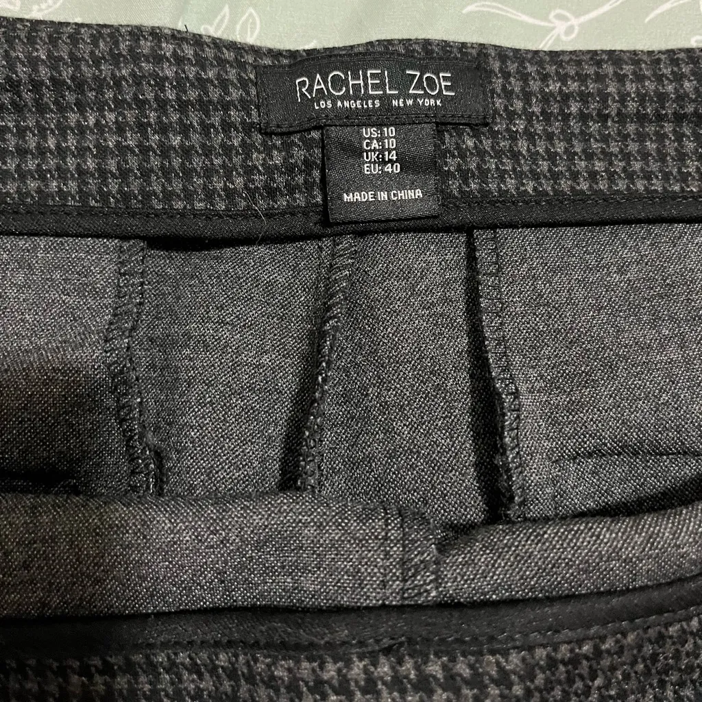 Rachel Zoe Charcoal Houndstooth Pants - Image 5