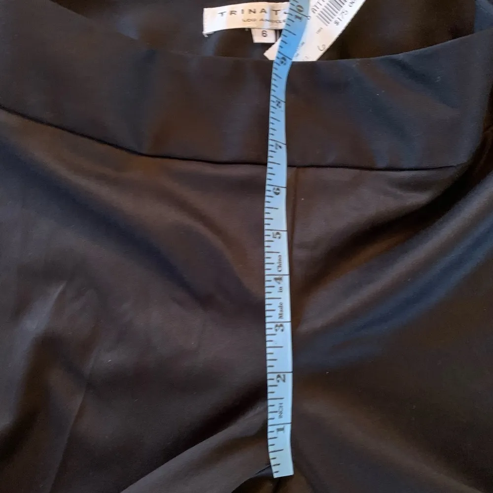 New NWT $175 Trina Turk  Black Trouser Dress Pants Size 6 - Image 8