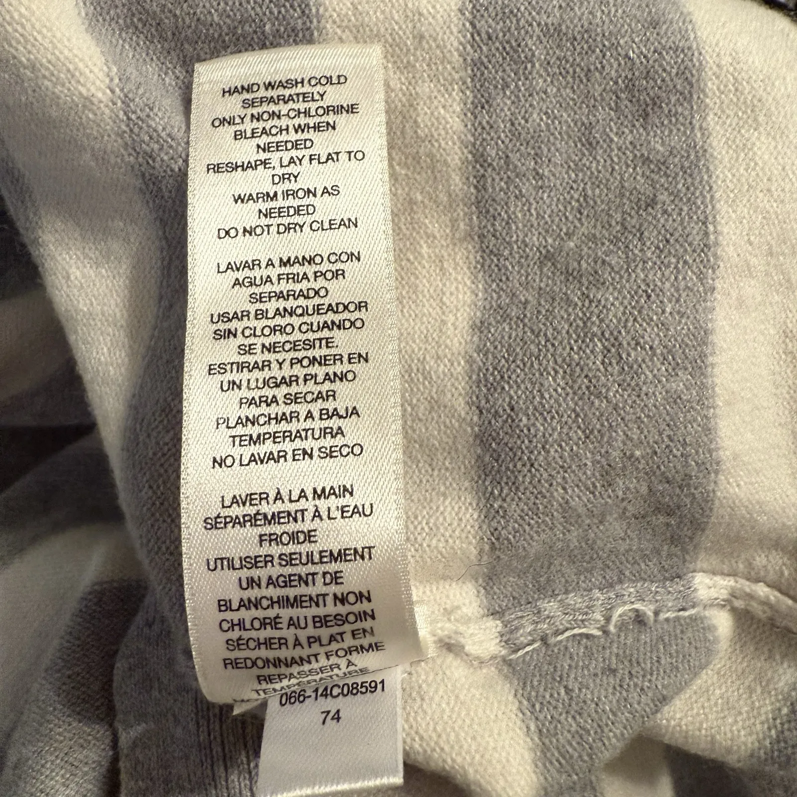 Chico's Zenergy Grey And White Striped Full Zip Sweater Rhinestone Collar - Image 7