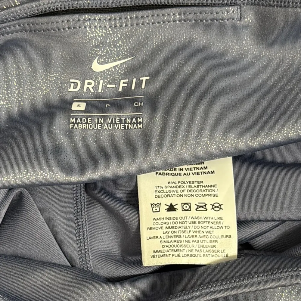 💖 Nike Dri Fit Purple Glitter Metallic Leggings - Image 6