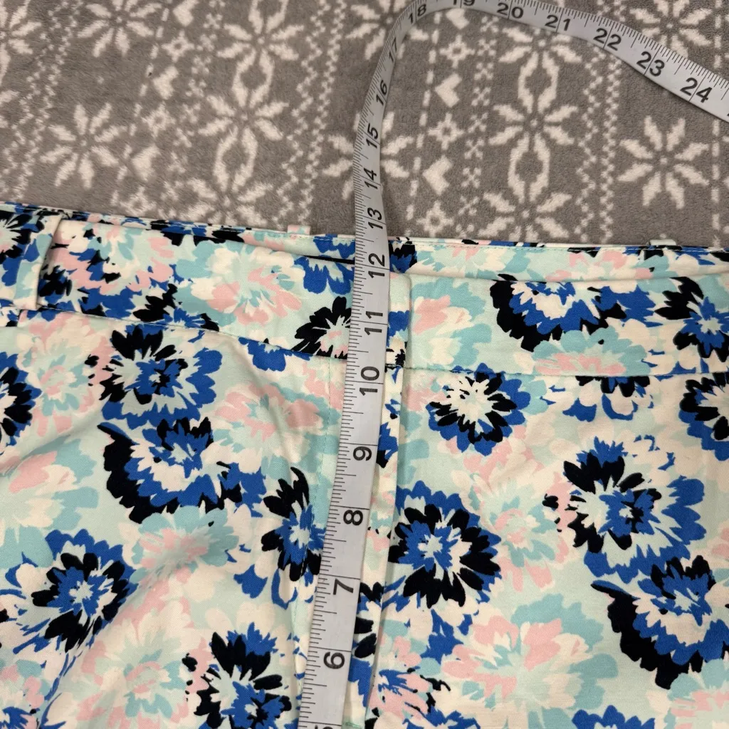 Talbots Floral Shorts Multicolor Blue White Pink Teal 10” Inseam‎ Size 20W - Image 9