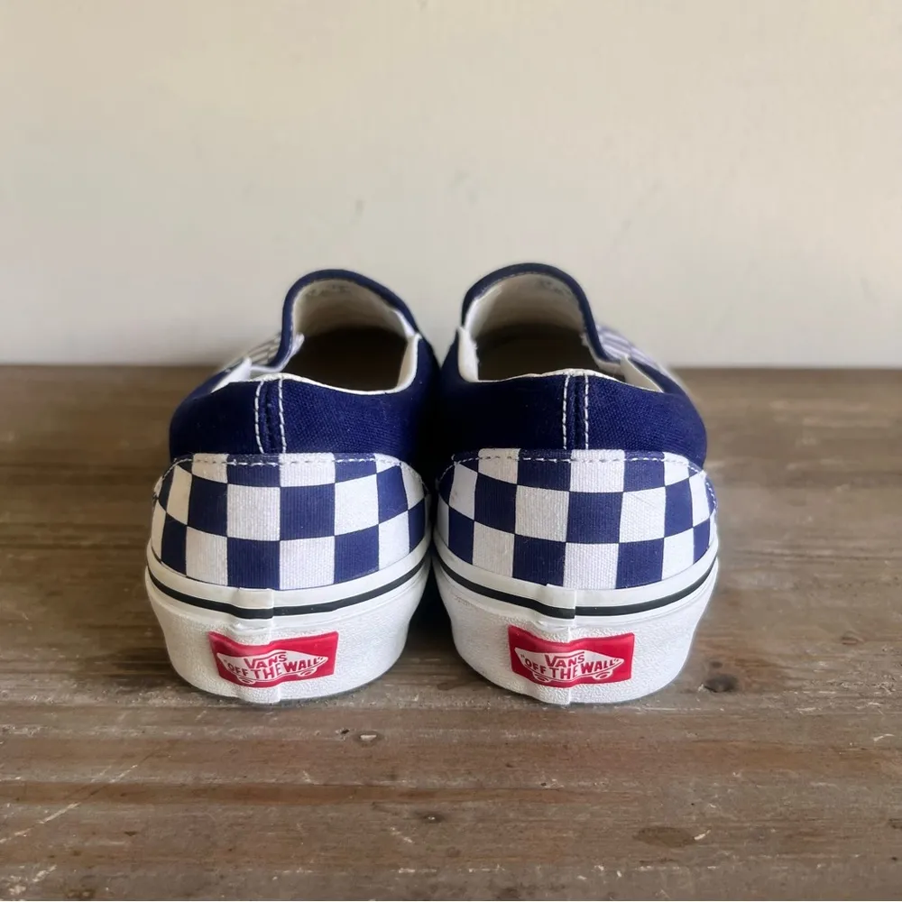 VANS New Unisex Classic Slip On True Blue Checkerboard Shoe Size 8 or 6.5 #B1920 - Image 4