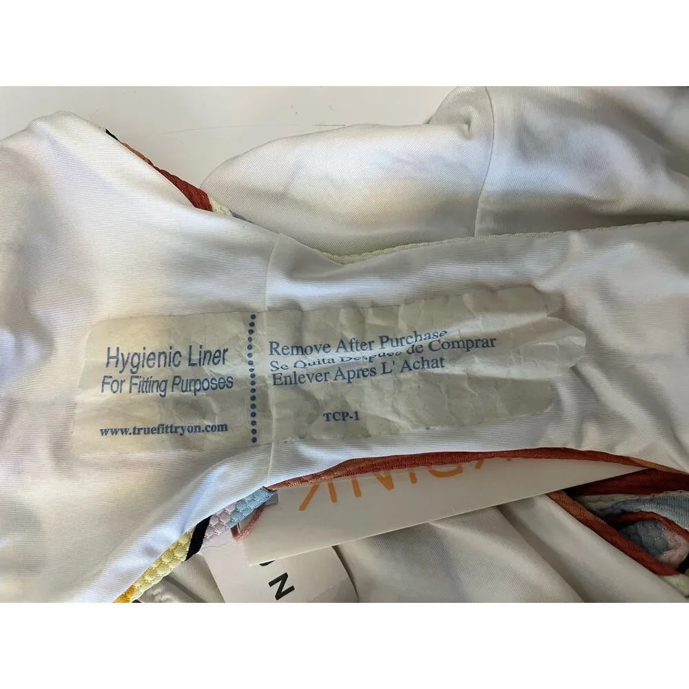 NWT Minkpink Swim Paradise One Piece Multicolor Stripes Swimsuit sz. M - Image 9