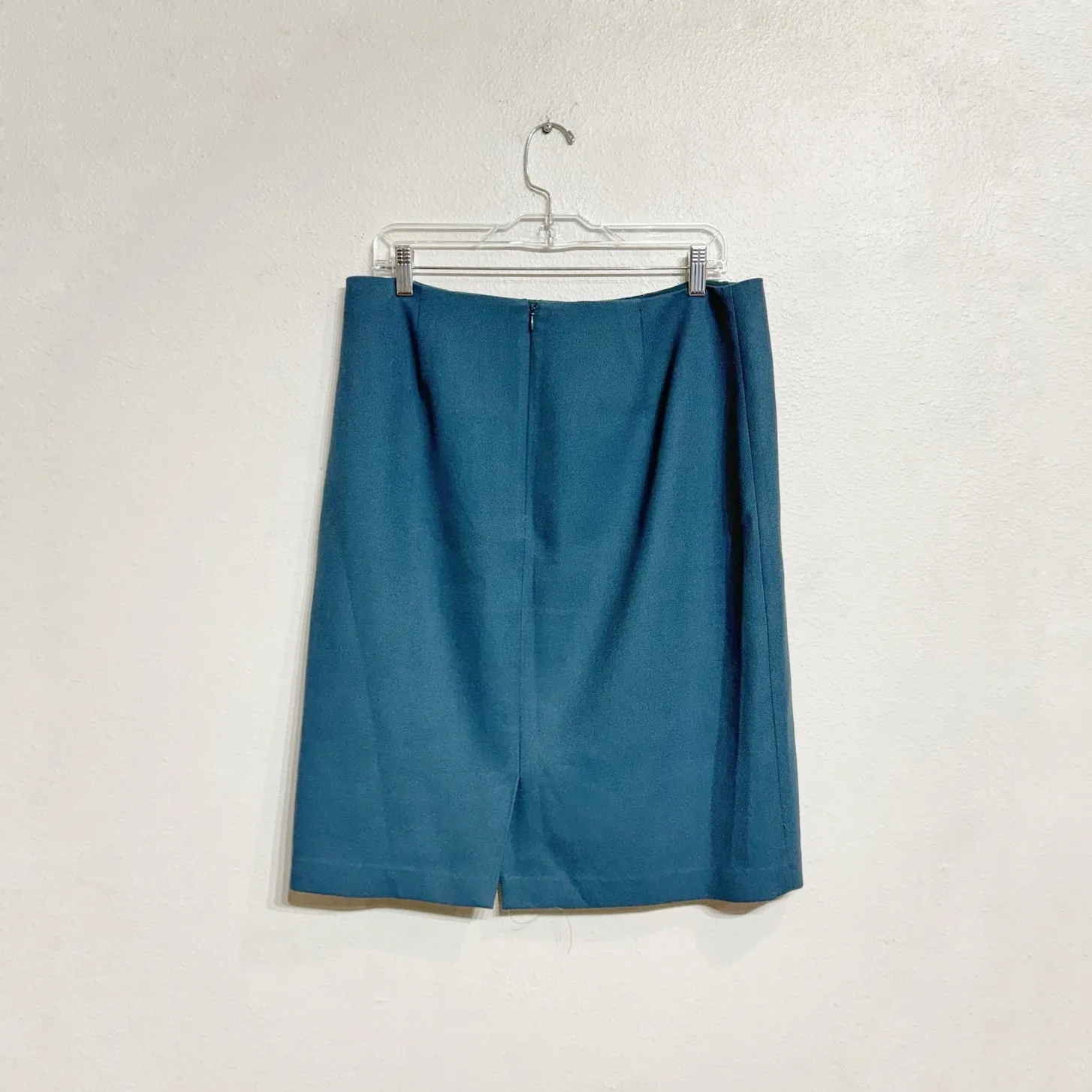White House Black Market Teal Midi Pencil Skirt Sz 14 - Image 9