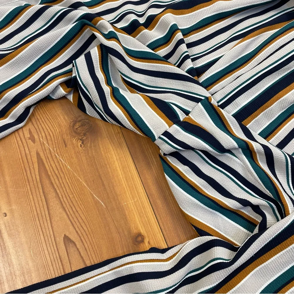 Maurices Women’s Variegated Striped Sleeveless V Neck Belted Jumpsuit Medium - Image 7