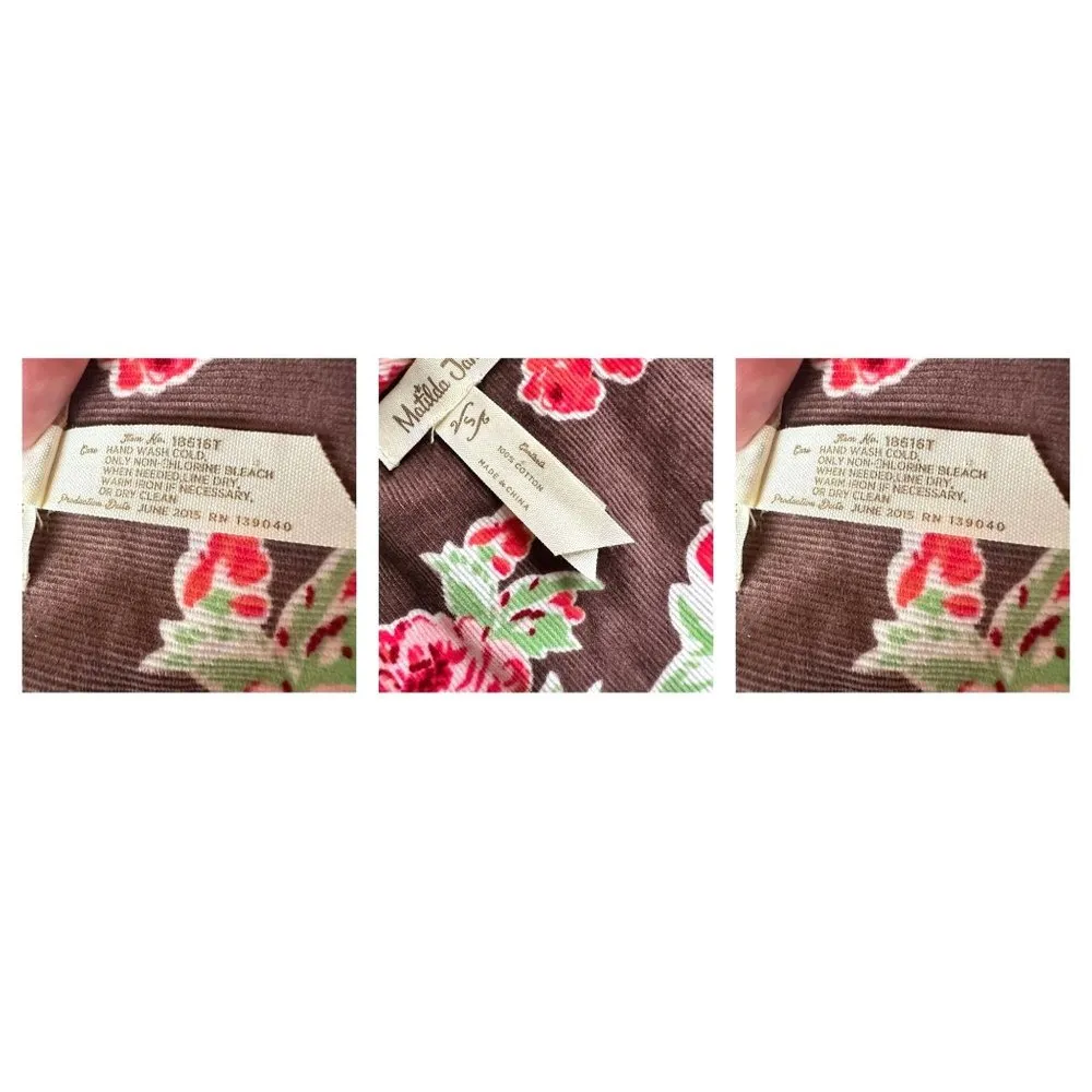 Matilda Jane Sz S Sydney Reversible Quilted Puffer Vest Brown Floral Cor… - Image 12