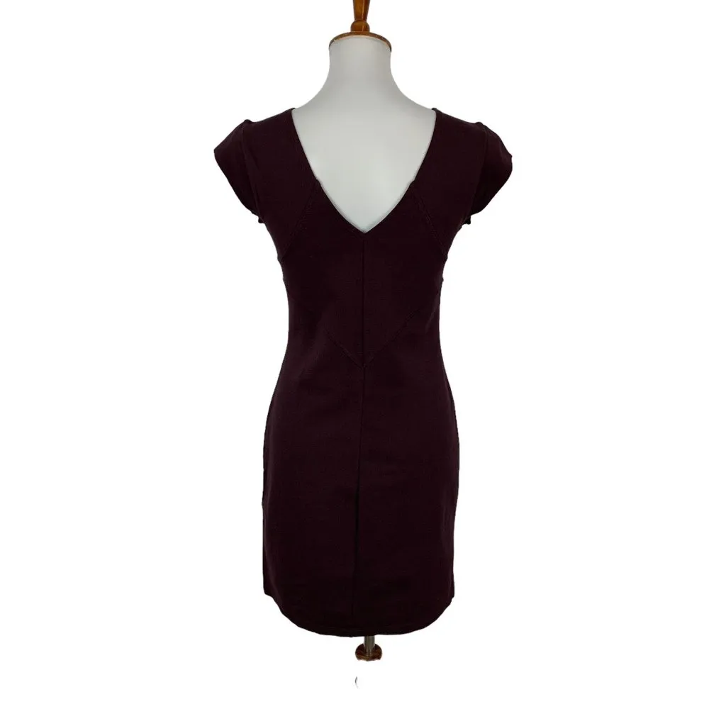 Athleta Illusion Dress Small Maroon Sleeveless Sheath Activewear Work - Image 5
