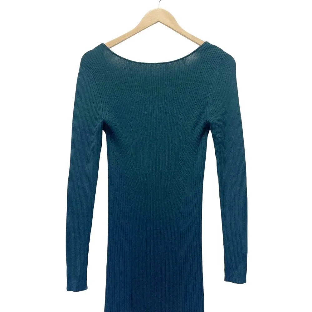 NWT Banana Republic Ines Scoop Back Sweater Dress in Pine Green Size Medium NEW - Image 5