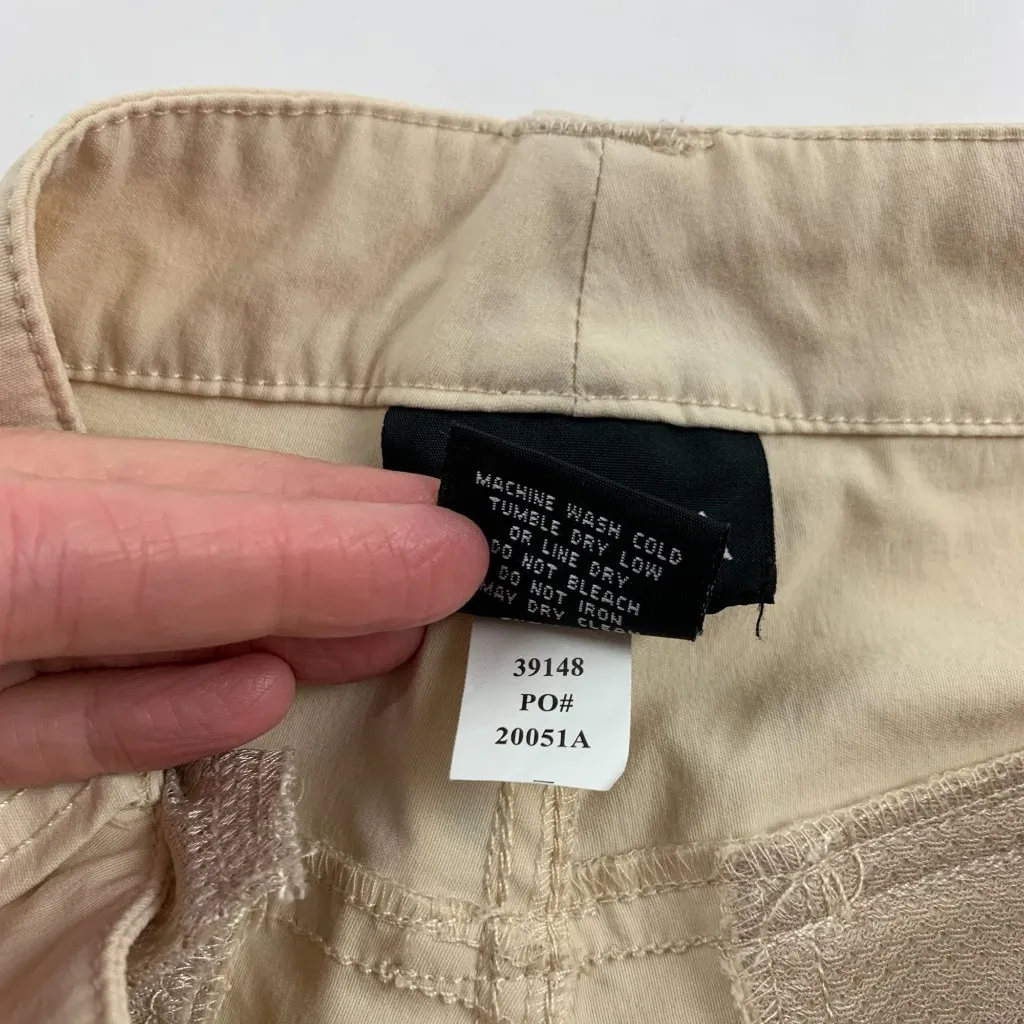 Athleta Cream Stretch Nylon Dipper Cargo Bootcut Pant 6 - Image 4