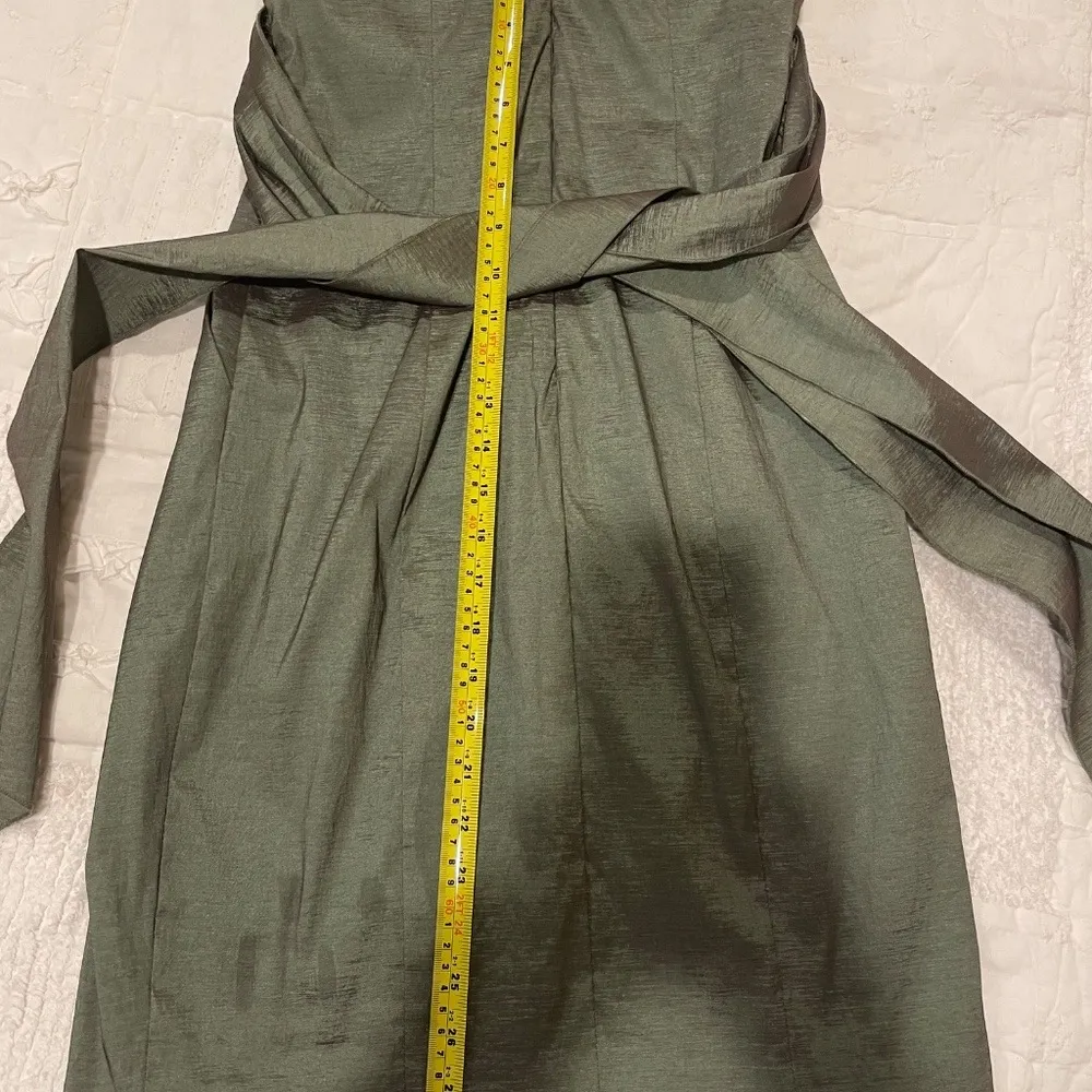 Night Way Collections Green Cocktail Mini Strapless Dress with Back Bow XS Small - Image 11