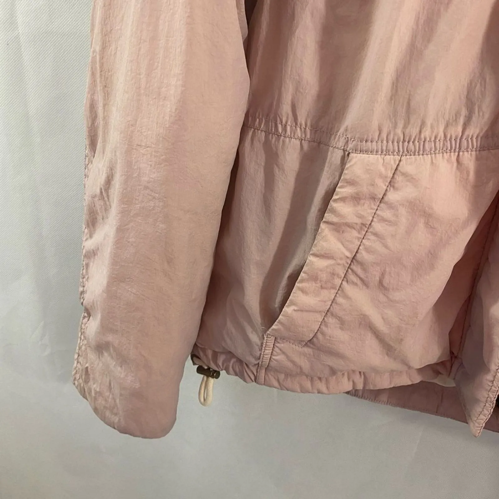 Arizona Jean‎ Co women’s large winter coat pink hooded zip and snap - Image 8