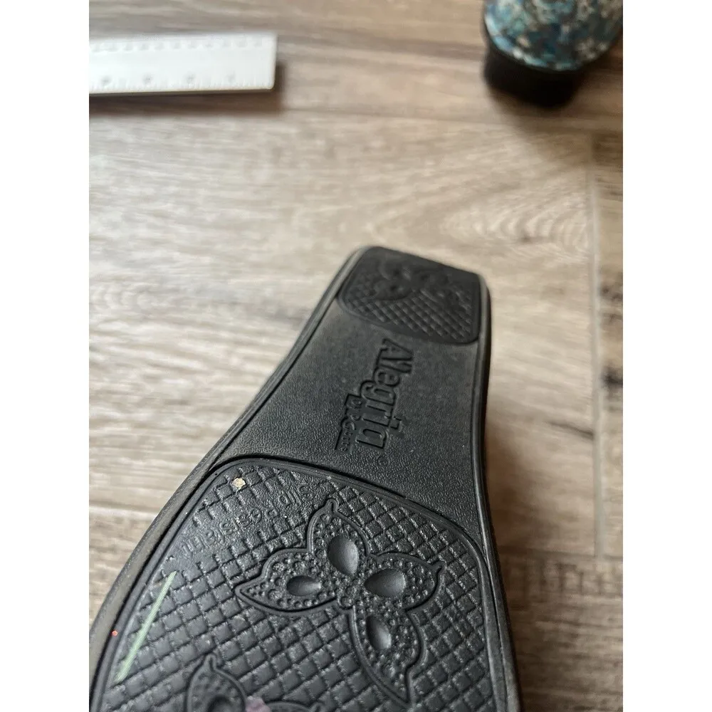 Alegria Clogs Debra Rose’s BLUE  Womens Sz 36 Slip On wedge Shoes - Image 3