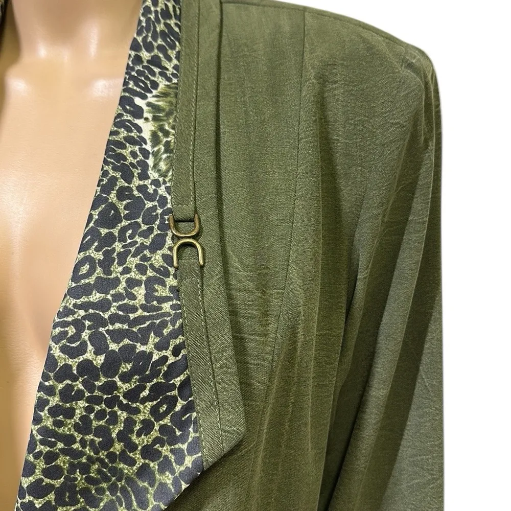 Vintage Marshall Rousso 2 Button Blazer Removable Chest Cover Shoulder Pads 14 Green - Image 6