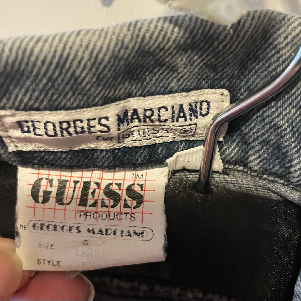 Vintage Georges Marciano For Guess Acid Washed‎ Denim Jacket in L - Image 5