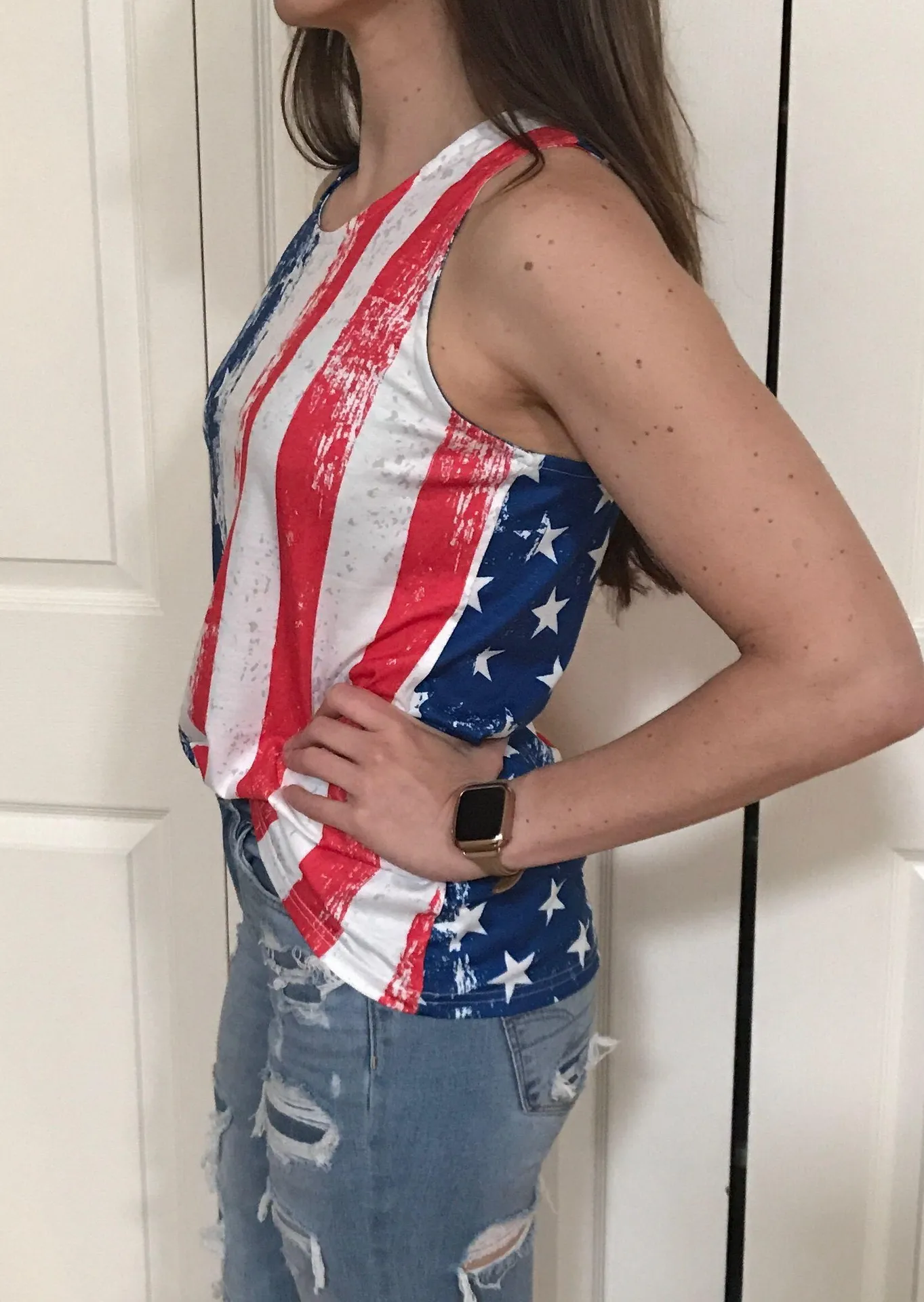 NEW American Flag Patriotic Tank Top. Multiple Size L - Image 6