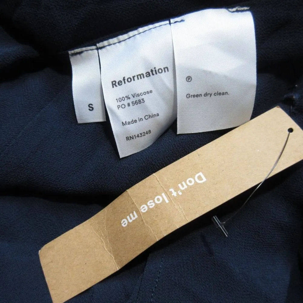 NWT Reformation Rosey Maxi in Navy Blue Full Length Wrap Dress S $428 - Image 4