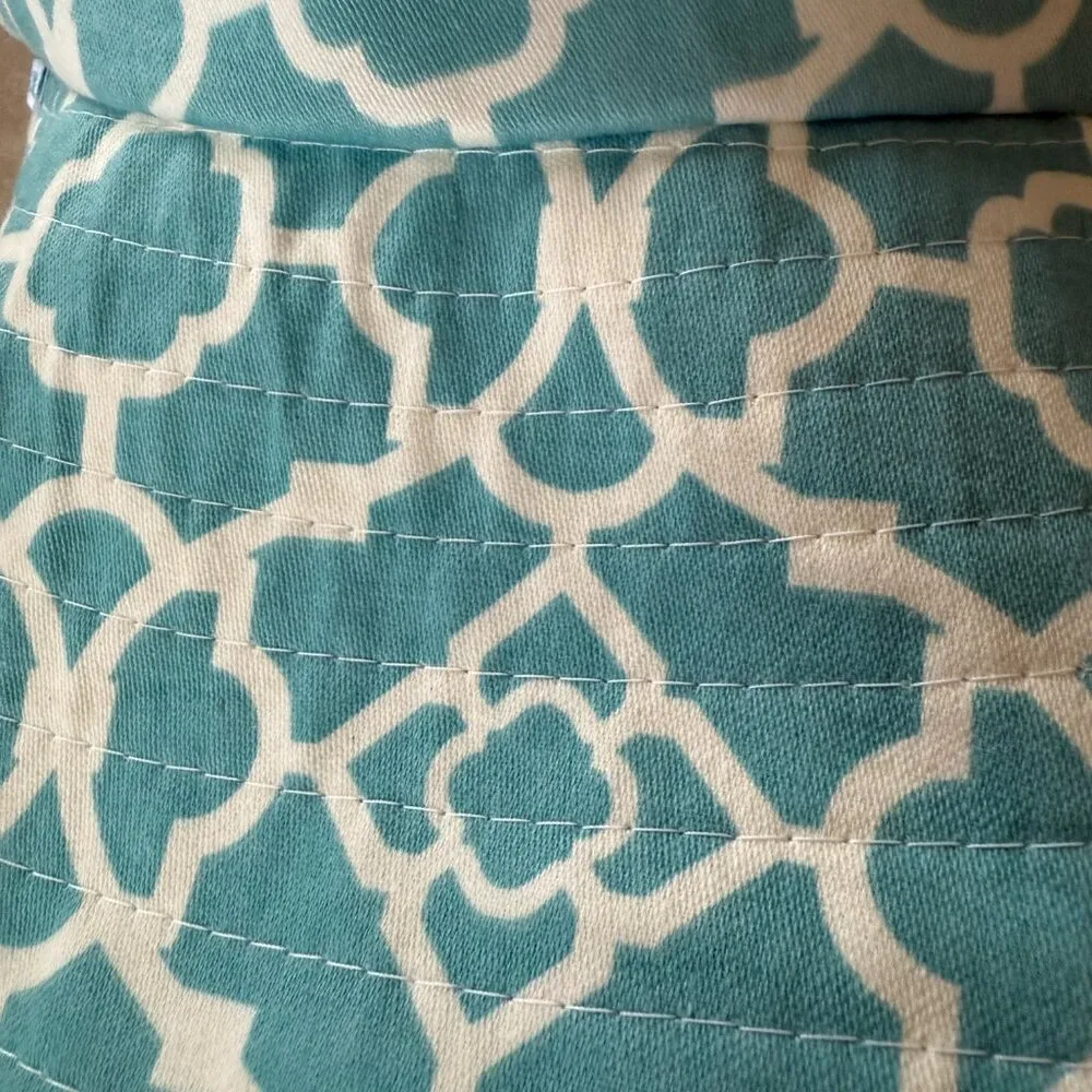 Berkshire Bags floppy sun hat turquoise green and white for women beach summer - Image 5