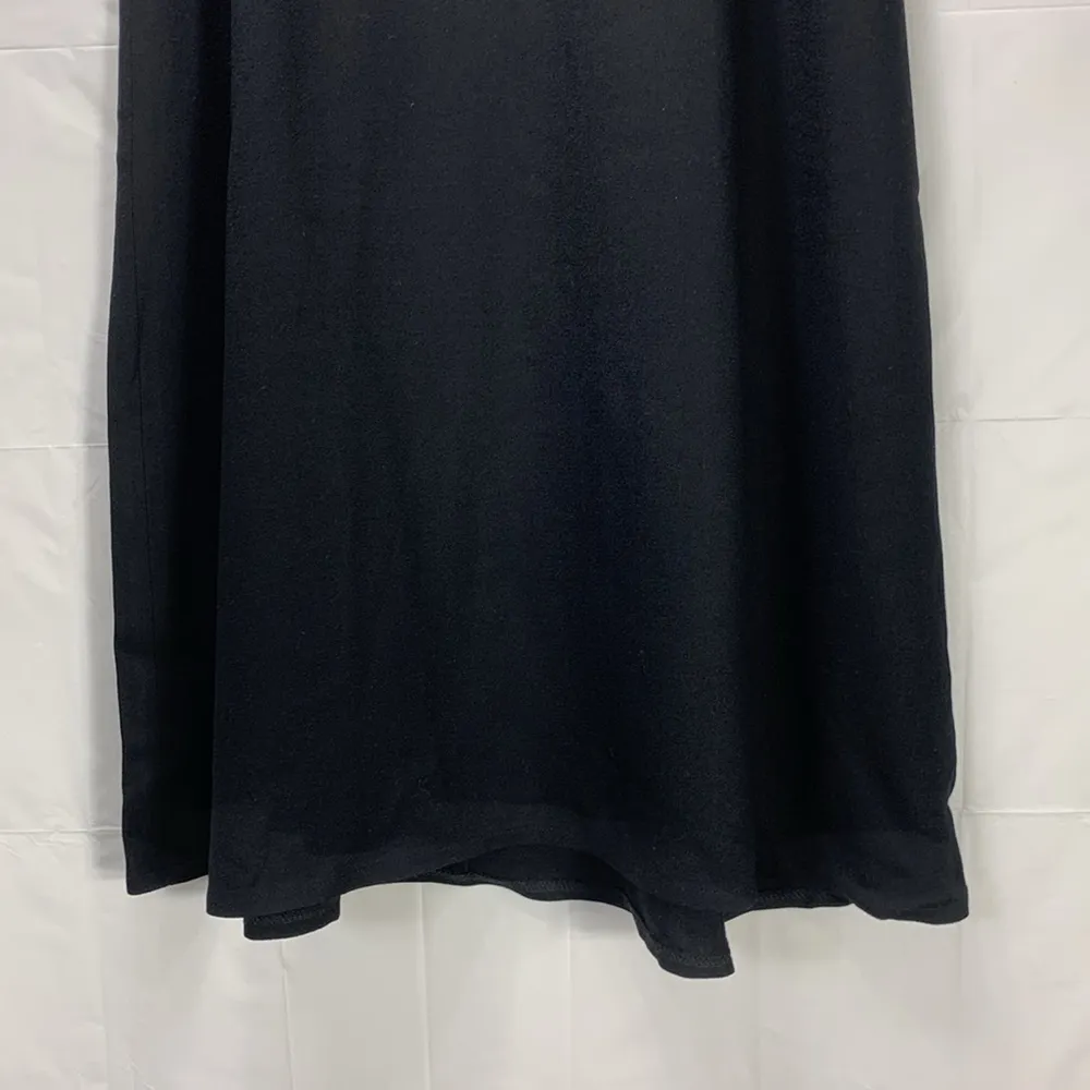 Oval Room Vintage Black A-line 100% Wool Midi Skirt Size 12 - Image 3