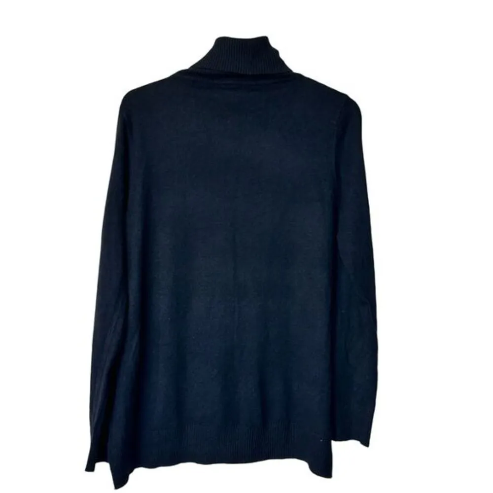 NWT Lulus S Women Black‎ Turtleneck pullover oversized Sweater - Image 3