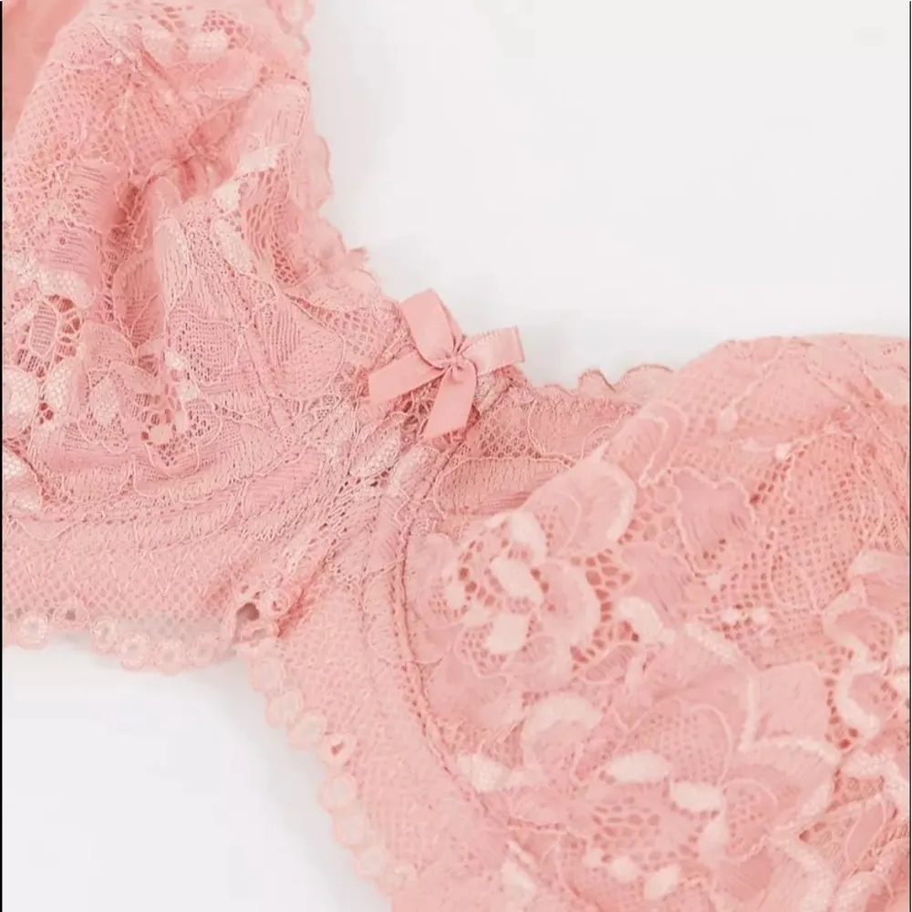 Asos Ivory Rose Curve Non Padded Lace Balconette Bra Dusty Pink NWT Size undefined - Image 3