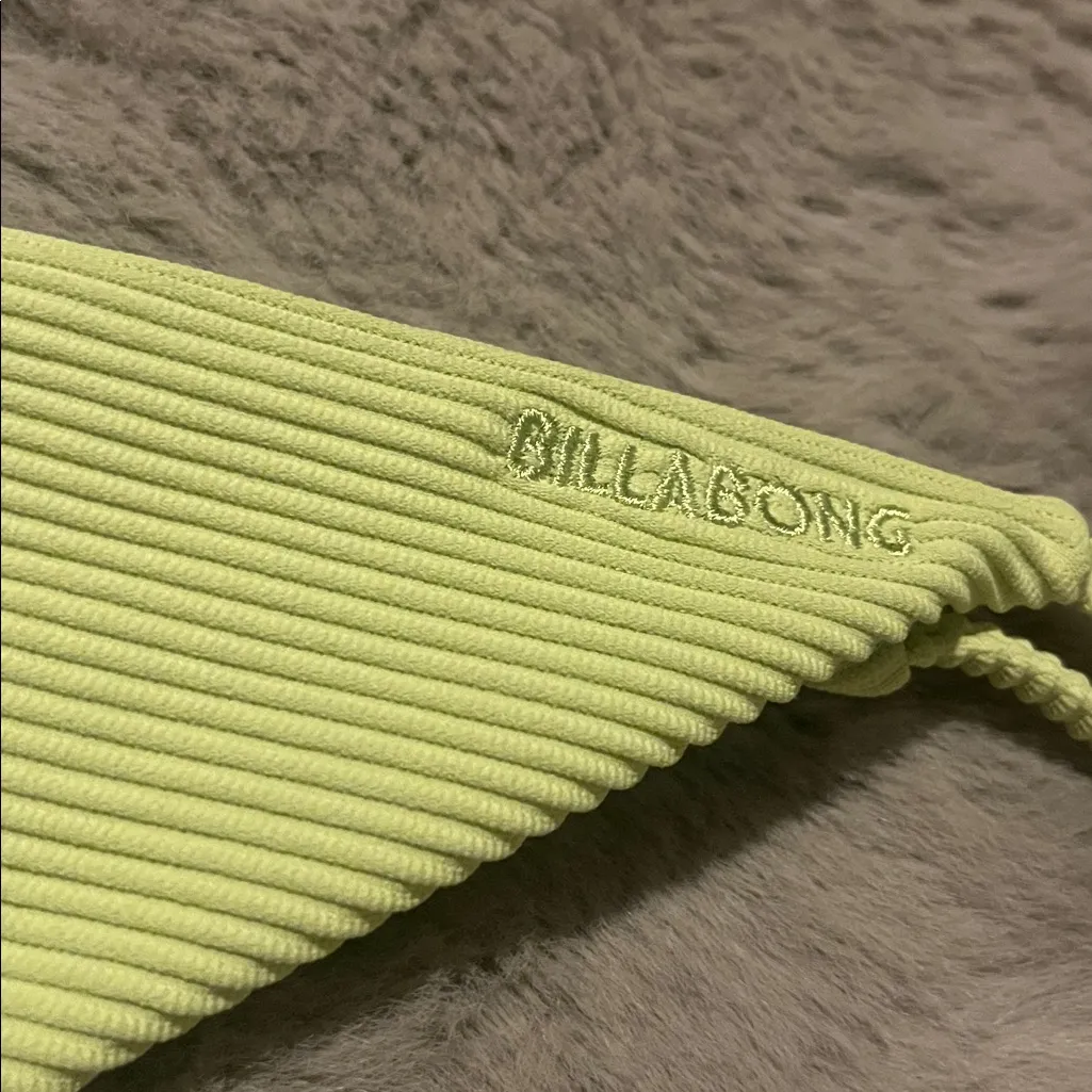 NWT Billabong Women's Tanlines Tie Side Tanga Bikini Bottom in Lime Zest Green - Image 12
