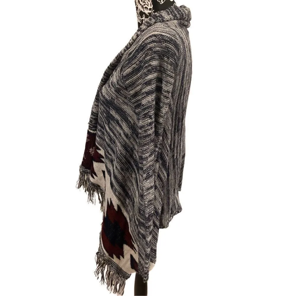 Arizona Jeans Fringe Cardigan Sweater Boho Bohemian Aztec Hippie - Image 7