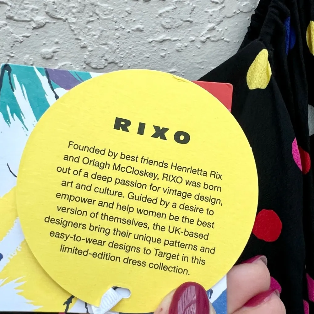 Rixo x Target black multicolor polka dot mini dress 8 new with tags - Image 4