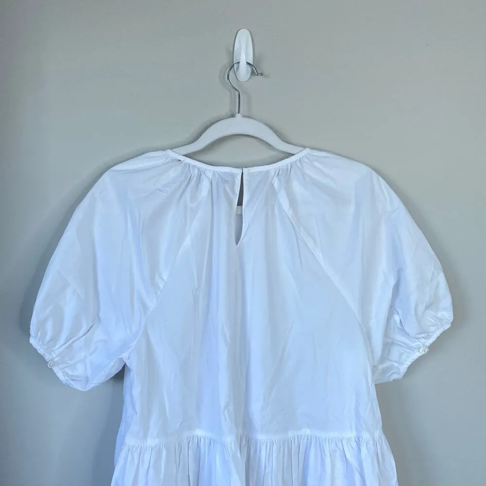HILL HOUSE The Francesca Top White Size Small Cotton Babydoll Relaxed - Image 6