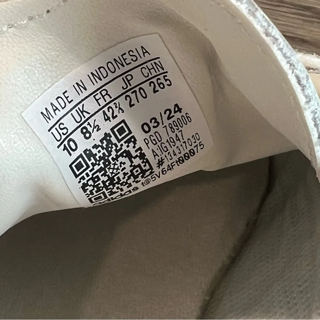 Adidas NWOB Samba Off White Linen Green Gum Sole Sneakers Women’s Size 10 Sambae - Image 10